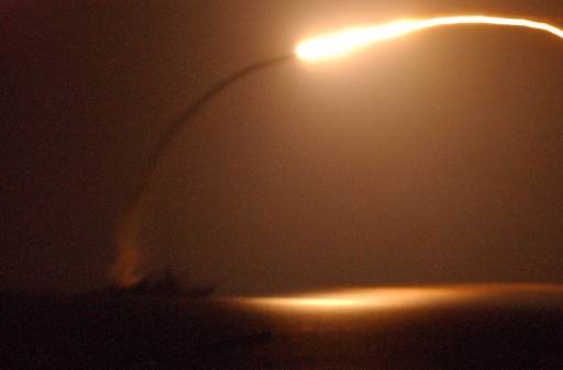 USS Winston S. Churchill (DDG 81) launches a tomahawk missile